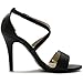 Ollio Women's Shoe High Heel Criss Cross Ankle Strap Sandal