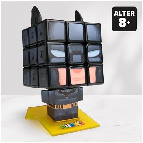 Cube, Cubers - Batman, 3x3 DC Zauberwürfel im Batman-Design, mit coolem Zubehör: Fledermausohren, Körper, Ständer - die Superhelden-Challenge, ab 8 Jahren