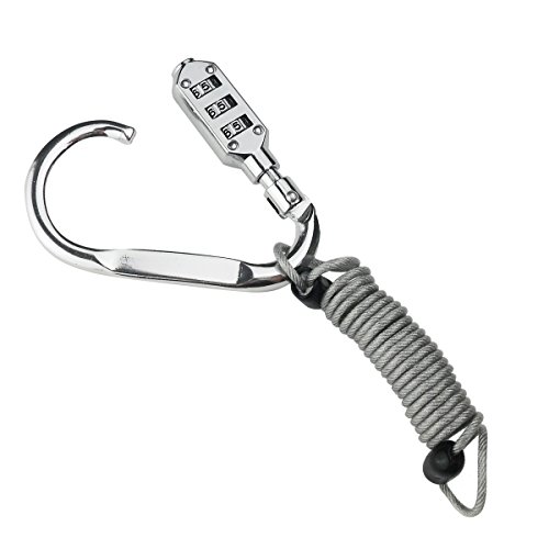 CHCYCLE Motorcycle helmet lock helmet motorcycle accessories with Security Cable (Silver)