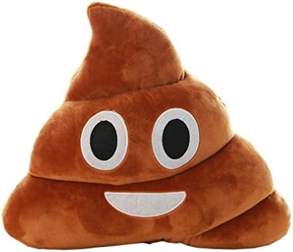 Throw Pillow, Shufua Browm Emoji Smiely Poop Pillow Plush Cushions Home Decor Kids Gift Stuffed Poop Doll KeychainThrow Pillow