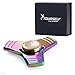 SYOURSELF Titanium Alloy Tri-Spinner Hand Fidget Toy, 1 Replacement Hybrid Ceramic Bearing- 5-7 mins High Speed & Quiet Spin EDC Focus Toy for Stress Relieve Anxiety Adult Children(Square Rainbow)