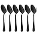 Demitasse Espresso Coffee Spoon Stainless Steel Black 6 Piece 5 Inch Mini Teaspoon Mocca Spoons Set Dishwasher Safe