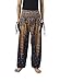 Lannaclothesdesign Women's Smocked Peacock Pants Comfortable Thai Pants Regular Black