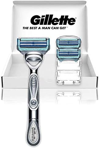 ジレット スキンガード 電動タイプ 髭剃り カミソリ 男性 敏感肌用 本体 替刃