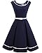 Tempt Me 1950s Vintage Girls Navy Nautical Sailor Rockabilly Cocktail Midi Dress