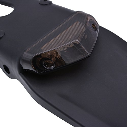 KATUR Rear Fender LED Brake Red Tail Light Lamp with Bracket for Off-Road Motorcycle Motocross Dirt Bike (Smoke Lens)