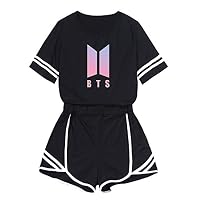 Kpop BTS 2PCS Love Yourself T-Shirts + Shorts Sets Two Piece Suit Outfits