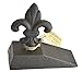 LuLu Decor, Cast Iron Fleur De Lis Door Stop, Door Stopper (Antique Black)