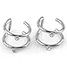 JOVIVI 16g Stainless Steel Clear Cubic Zirconia Crystal 2 Row Fake Helix Cartilage Clip on Ear Cuff Wrap Earrings