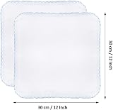 Lanjue 10 PCS Muslin Face Cloths 12 x 12 Inch 100% Cotton Reusable White view 2