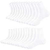 EAST BUND Ankle Socks for Women Men Sport Solid Color Socks for Athletic Running 6/12 Pairs Size 6-10