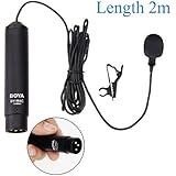 BOYA BY-M4C Phantom Power Clip-On Cardioid XLR 3 Pin Lavalier Microphone Interview for Canon Sony A9 Panasonic Camcorders ZOOM H4n H5 H6 TASCAM Audio Recorders (Windscreen Included)