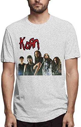 Cejgc Mens Cool Black Short Sleeve T- Shirt Korn Band T Shirts