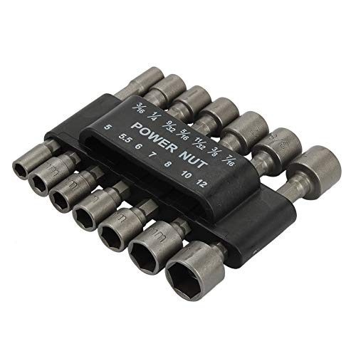 Ginode Magnetic Drill Bit Extension + Socket Adapter Impact Hex Shank Drill Bits Bar Set, Hex Nut Driver Master Kit for Quicker Change Chuck