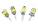 Finex 4 Pcs Set Gru's Yellow Villains Badge ID Clip Reel Retractable Holder Office Work Nurse Name Badge Tag Clip On Card Holders Cute - 30 inch Cord Extension