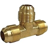 JMFFlare Tee 5/8" Flare X 5/8" Flare X 1/2" Yellow Brass