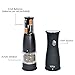Vina Electronic Salt and Pepper Grinder Set, Battery Powered, LED Light, Plastic Body Automatic Salt Pepper Mill with Matching Stand, Pack of 2, Black