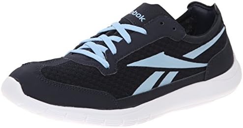 Reebok Sport Ahead Action RS Womens Walking Shoe 7.5 Indigo-Denim Glow-White