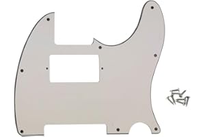 ROZILO 8 Hole Tele Pickguard Guitar Humbucker Pick Guard Fit USA/Mexican Fender Standard Telecaster Ivory 3 Ply