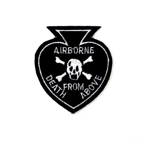 Airborne Death From Above Skull Army Embroidered Military Patch AKPM142