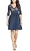 Berydress Women's 3/4 Sleeve 1950s Vintage Lace A-line Cocktail Dress