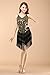 BELLYQUEEN Women Latin Dance Dress Sexy Halter Sequins Tassel 1920s Flapper Dress