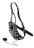 BEST CASE Fetish Slave Bondage Open Mouth Ejaculation Swallow Sperm BDSM Full Head Harness Slave Mask Gag Muzzle Crazy Sex Game for Women