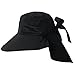 eYourlife2012 Women's UV Summer Beach Wide Large Big Brim Flap Hat Sun Visor (Black)