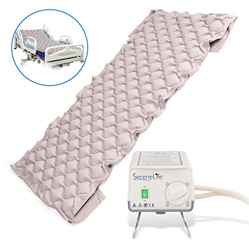 Serene Life Pressure Mattress Air Bubble Pad Includes Electric Pump