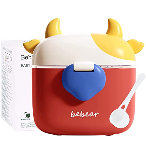 Bebamour Baby Milk Powder Dispenser Pot Formula Dispenser for Baby Snack Dispenser,230G Milk Powder,450ML