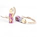 CosCosX 6Pcs Car Perfume Bottle Empty Refillable Fragrance Aroma Oil Container Holder Floral Art Printed Hanging Ornament Car Air Freshener Purifier Perfume Diffuser,Car Interior Decoration