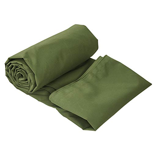 Bkisy 8ft x 12ft Olive Drab Canvas Tarp Heavy Duty 18 oz Cotton