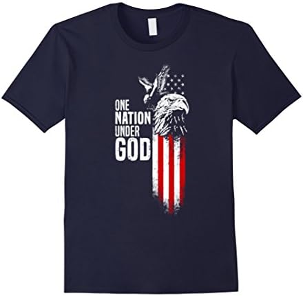 Men's One Nation under God T-Shirt XL Navy