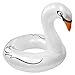 U.S. Pool Supply Giant 4 Foot Inflatable Pearl White Glamour Swan Pool Ring Tube Float - Fun Kids Swim Party Toy - Summer Lounge Raft