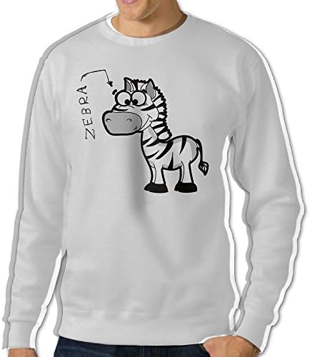 The Zebra Men's Crew Neck Sweater Sweatshirt Pullover Hoodie Long Sleeve