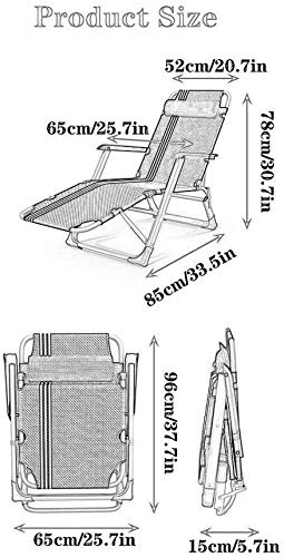 Liegestuhl Sonnenliege Gartenliege Lounge Sessel Klappbarer Sonnenliegestuhl Gartendeckstühle Schwerelosigkeit für das… – Bild 6