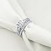 Newshe Jewellery Wedding Ring Set for Women Cubic Zirconia Engagement Rings 925 Sterling Silver Bridal Sets Princess Pear Promise Anniversary Band Size 4-13