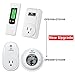 Nashone Digital Wireless Temperature Controller, Built in Temp Sensor Electric Thermostat Socket 3 Prong Plug LCD Display Outlet Heating Cooling Mode