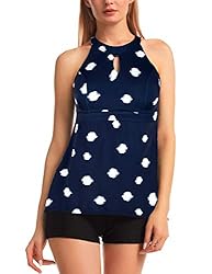 Septangle Womens Vintage Floral Print Tankini Set