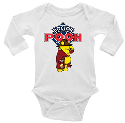 Dr. Pooh Winnie The Pooh Dr. Who Long Sleeve Unisex Onesie (0-3)