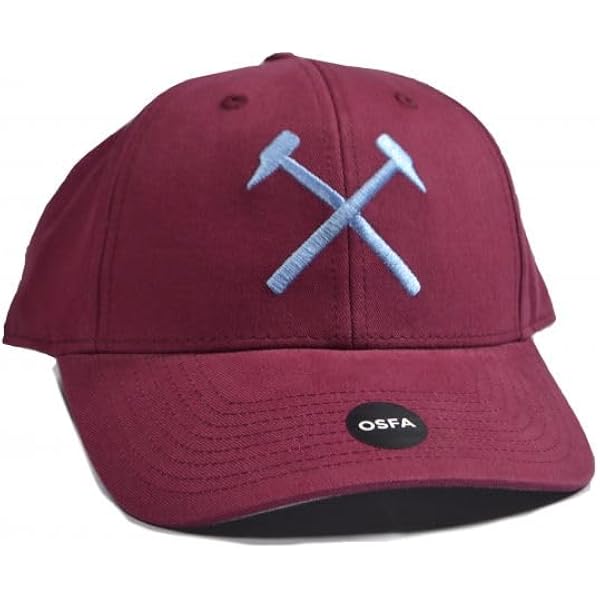 West Ham United FC Ricamato Crest Adulti Regolabile Blu