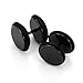 Stainless Steel Unisex Round Black Stud Earrings Set with Rubber Wrapped, 2pcs, 10mm (with Gift Bag)