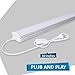 Barrina (Pack of 2) 4ft 45 Watt Extendable Utility LED Shop Light Workbench Light 4000K Neutral White 4500lm 300W Equivalent Built-in ON/Off Switch Frosted Linear LED Light Bar