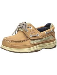 Sperry Top-Sider Lanyard CB Boat Shoe (Toddler/Little Kid),Dark Tan/Navy,9.5 M US Toddler
