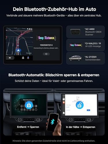 ATOTODIRECT AI Box CarPlay Android Car Wireless Adapter, Smart Auto Video Box with 4G LTE/WLAN/Dual-BT/USB/Built-in GPS, MicroSD, OTA, HDMI Output, Split Screen, DriveChat, CB6C