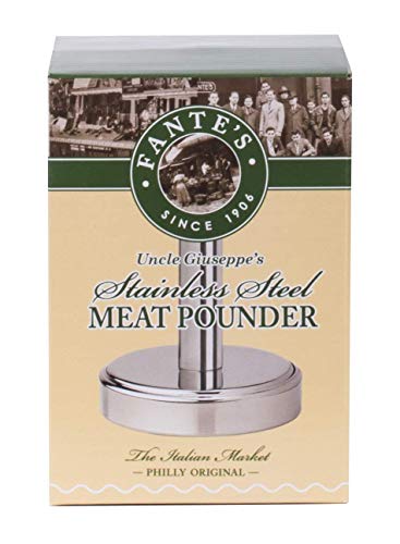 Fantes Meat Pounder, Stainless Steel, 5-Inches Tall with 3.25-Inch Pounding Surface, The Italian Market Original since 1906