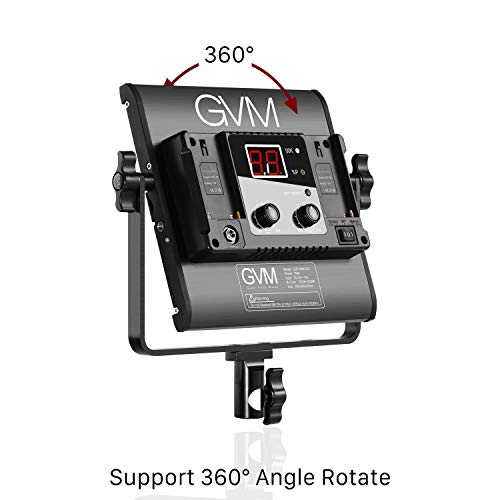 GVM 480 LED Videolicht mit Stativ, Dimmbare 2300K-6800K Zweifarbig LED Videobeleuchtung mit APP Steuerung, SLED Fotografie Dauerlicht für Studiolicht für Studio YouTube Video Studioset, Videolampe – Bild 8
