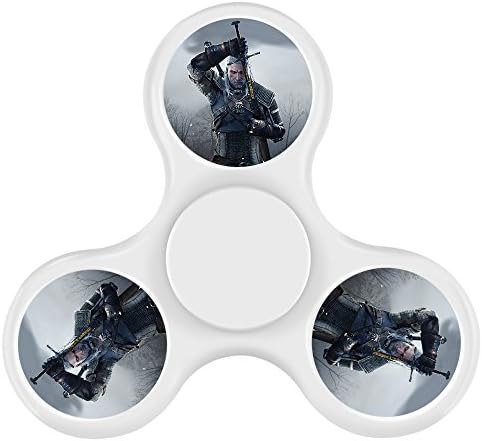 ELA DIA Tri-Hands Fidget Spinner Toy, Perfect for ADHD EDC ADD, Controlling Force, Fashion Design and Images(The Witcher 3 - White)