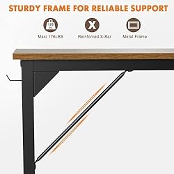Sweetcrispy Computer Office Desk 63 Inch Student