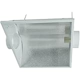 Hydro Crunch Large Air Cooled Grow Light Reflector with 6" Duct & Glass Panel